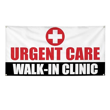 Amazon Com Vinyl Banner Sign Urgent Care Walk In Clinic Health