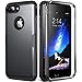 YOUMAKER iPhone 8 Plus Case, iPhone 7 Plus Case, Full Body Heavy Duty Protection Shockproof Case Cover for Apple iPhone 8 Plus 2017/iPhone 7 Plus 5.5 inch Without Screen Protector (Black/Black)