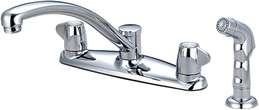 Pioneer 2lg111 Two Handle Kitchen Faucet Pvd Polished Chrome