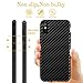 iPhone X Case,Ultra-Thin Flexible TPU Armor Carbon Fiber Leather Hybrid Defender Anti-Slip Scratch Fingerprint Dust Shock-proof Resistant Non-Bulky Protective Case Cover for Apple i-Phone X -Jet Black