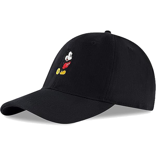 Disney Black Hat with Silver Mickey Embroidery Mickey Mouse Disney core Baseball Hat Cap Black Silver  main image 2