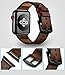 OCYCLONE Compatible for Watch Band 42mm 44mm, Soft Classic Genuine Leather Strap Replacement Bands Compatible for iWatch Series 3, Series 4 for Men - Coffee