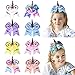 DEEKA Large Unicorn Cheer Hair Bows 8 Pack 7
