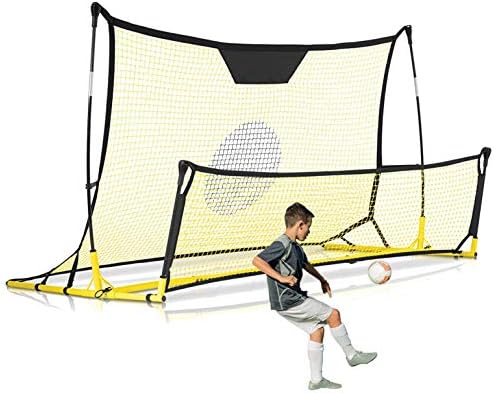 リバウンドネット サッカートレーニングリバウンドマシンリバウンドネット角度調整可能両面ネット屋外のポータブル