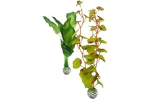 biOrb Medium Green Silk Plant Set, Colorful and Durable Aquarium Decorations