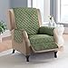 Collections Etc Reversible Quilted Furniture Protector Cover, Olive/Sage, Recliner