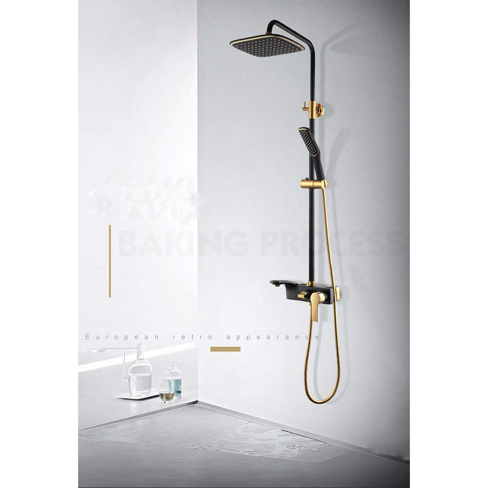Shower Set Full Copper Shower Set hot and Cold Mixing Valve Wall-Mounted Manual  Thermostat Type 3: Amazon.ca: Home & Kitchen