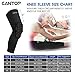 Cantop Compression Knee Pads Leg Sleeve Support Protector Sprots Brace for Volleyball Basketball Football, Sold as Pair (Black, S)
