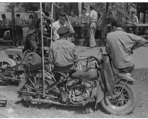 Quality digital print of a vintage photograph - Baker Motorcycle Club. Black &amp; White 8x10 inches - Matte Finish
