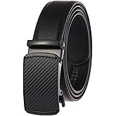 Zentavi Ratchet Adjustable Slide Belt - Genuine Leather Belt for Men 1 3/8'' Width, Gift Packaged