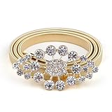 TopTie Rhinestone Buckle Spring Waist Belt