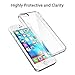 iPhone SE Case, Splaks [Crystal Shell] Extra Shock-Absorb Clear Back Panel, Extreme Lightweight Transparent Soft Flexible Silicone Rubber Anti-Scratch Protective Case for iPhone SE/5/5S