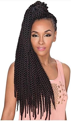 FeiBin Synthetic Hair Crochet Braids 24" 2X Big Senegalese Twist (Havana Mambo Twist Style) (6Pack, Purple)
