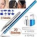 Eyebrow Hair Tattoo Razor Pen For Hair Art Design (20 Blades + 1 Tweezer + 8 Stencils) - Professional Accessories Barber Pencil Engraving Shaver Device, Magic Eye Brow Beard Styling Shaving Tools Kit