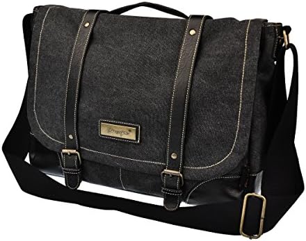 Epokris Business Laptop Messenger Bag Crossbody Bag Mens Tactical Briefcase E00261-Black