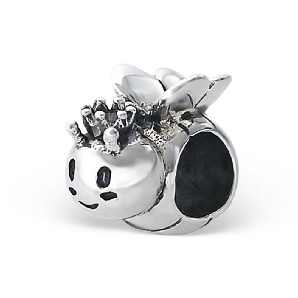 The Rose & Silver Company Women 925 Sterling Silver Bee Shaped Bead Charm