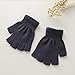 XY Fancy Unisex Plain Basic Fingerless Winter Gloves Gray