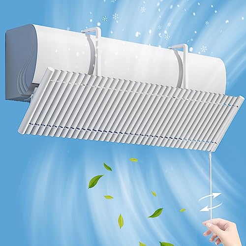 Deflettore Condizionatore Universale, Deflettore Aria Condizionata, Metallo Regolabile Direzione del vento Deflettore Anti Diretto Blowing Deflettore Scudo del Condizionatore Freddo per Casa e Ufficio