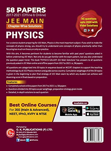 Physics Galaxy 2022 JEE Mains- ChapterWise Solutions - 58 Papers (2017-2021) by Ashish Arora 1