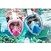 180°Full Face Snorkel Mask with Panoramic View Anti-Fog, Anti-Leak with Adjustable Head Straps with longer Snorkeling Tube Free Waterproof Diving Phone Cover