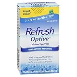 REFRESH OPTIVE Lubricant Eye Drops (2 x 15 ml) (Pack of 2)
