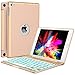 iPad Mini 5 / Mini 4 Keyboard - 135 Degree Flip - 7 Color Backlit - Auto Sleep/Wake - Ultra-Thin Keyboard Case for Apple iPad Mini 5 (2019) iPad Mini 4 (2015) - Gold