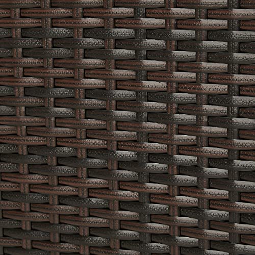 Yeer Poly Rattan Sitzgruppe Lounge Garten Garnitur Gartenmöbel Tisch Bank Stuhl Set (Color : Braun) – Bild 7