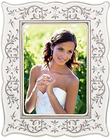 Lenox Opal Innocence White Silver 5-inch x 7-inch Picture Frame