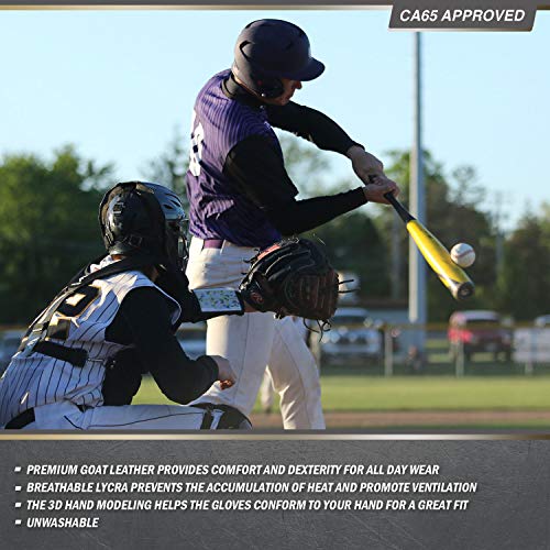 image for Vgo... 2Pairs Men Baseball Batting Gloves Breathable Anti-Slip Soft Go