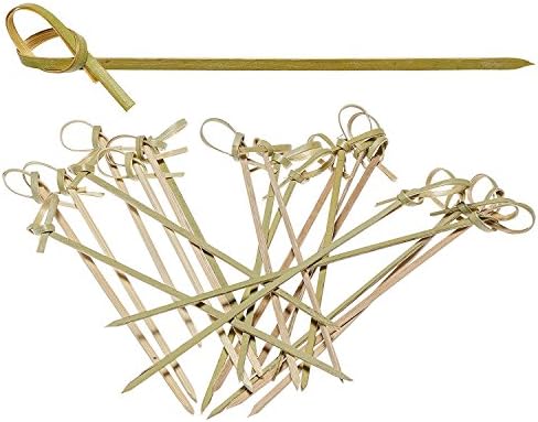 LAttLiv Cocktail Sticks, Wooden Knotted Toothpick for Party Sandwich, Appetizer - 100ct in Burlywood (6 inch Knotted Picks)