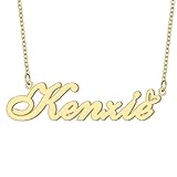 Kenzie Personalized Name Necklaces 18K Gold Plated