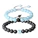 AmorWing Prayer Beads Aquamarine Lava Stones Crystals Long Distance Relationship Bracelet