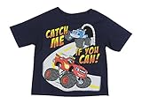 Blaze and The Monster Machines Little Boys' Toddler Short Sleeve T-Shirt, Navy Blue, 4T