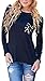 IbagstyleWomens Long Sleeve Leopard Chiffon Splicing Knitted Blouse Top Tshirt