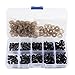 MANYEE 100Pcs Black Plastic Round Teddy Bear Safety Eyes Amigurumi Eyes with 100Pcs Matching Washers for Doll Animal Stuffed Toys All in One Box(6mm-12mm)