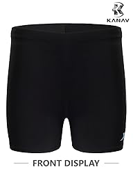 KANAV 3 Pack Men's Athletic Square Leg Swimsuit