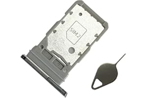 HQB-STAR Galaxy S21 S21 Plus S21 Ultra Dual SIM Card Tray Holder Slot Replacement Parts for Samsung Galaxy S21 S21+ Plus S21 Ultra 5G + Eject Pin (Phantom Black)