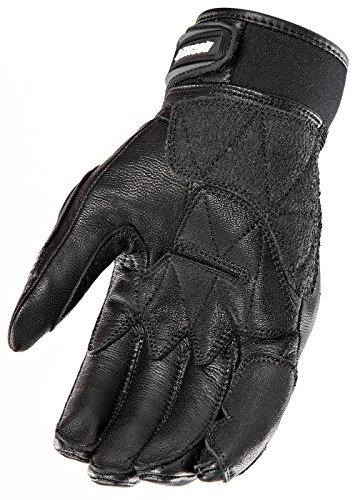 Joe Rocket Speedway Men's Motorcycle Riding Gloves (Black/Black, XXX-Large)
