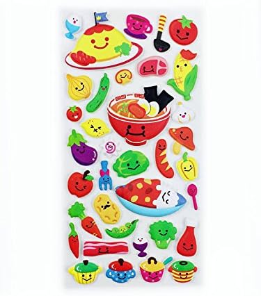 Pipsticks SUPER Puffy Kawaii food Sticker Sheet