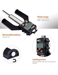 Medidor de altura digital con tres modos de medición, base magnética, tornillo de bloqueo de acero inoxidable, pantalla digital grande para trabajos de carpintería, mesa de enrutador MDG01