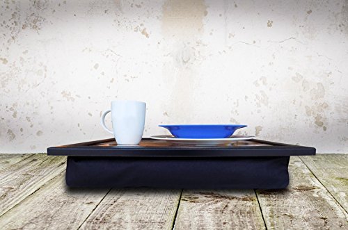 LaModaHome Old Days MDF Pillow Tray, View of Decent Neighborhood - Pillow Cushioned Accessories, Portable Bed Stand for Notebook or Serving, Suitable for Use on Table, Sofa, Chair