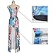 Women's Bodycon Floral Romper Dress - V Neck Lace Up Overlay Jumpsuit Maxi