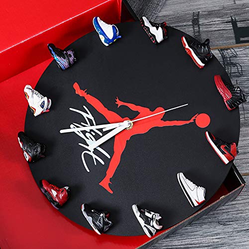 JoonieHouse Air Jordan Wall Clock with 3D Print Sneakers, Decorative