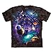 The Mountain Men's Wolf of The Cosmos T-Shirt Black L