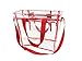 Nova Sport Wear Bag with Handles / Adjustable Strap Transparent Gameday Tote, 12 x 12 x 6 Inch - Red