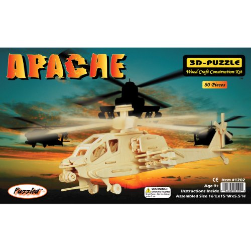 Puzzled Apache 3D Jigsaw Puzzle (80-Piece), 16 x 15 x 5.5