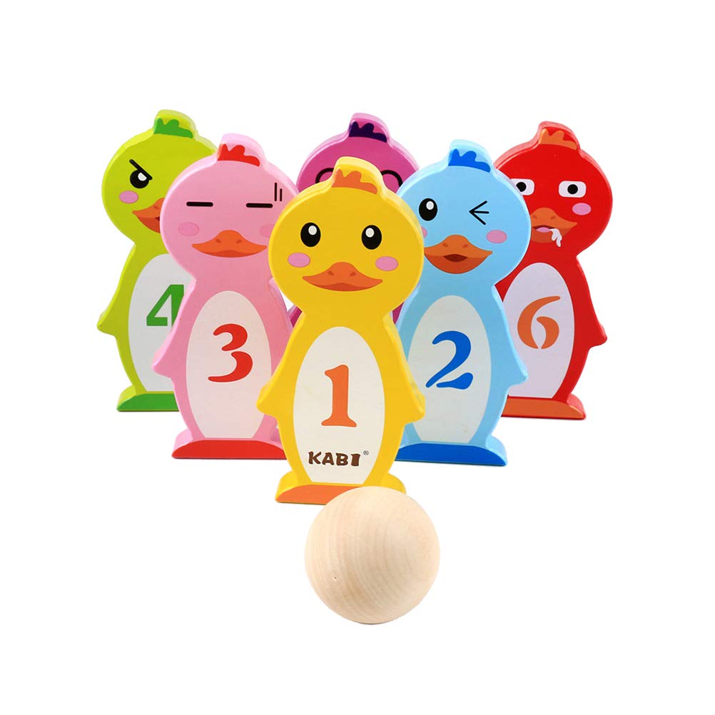 wooden animal skittles