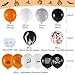 Auihiay 120 Pieces Halloween Balloon Arch Garland Set Include Orange Black Gray White Balloons Garland and Spider Web for Halloween Party Background Classroom Home Decorations