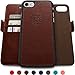 Dreem Fibonacci 2-in-1 Wallet-Case for iPhone 8 & 7, Magnetic Detachable PC Slim-Case, Luxury Vegan Leather, RFID Protection, Smart 2-Way Stand, Gift-Box - Coffee