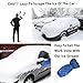 ZHUBANG Ice Scraper Mitt Snow Scraper Tool Car Truck Blue Ice Icing Scraper Plastic Blade Mini Waterproof Glove Kits for Windshield Window Snow